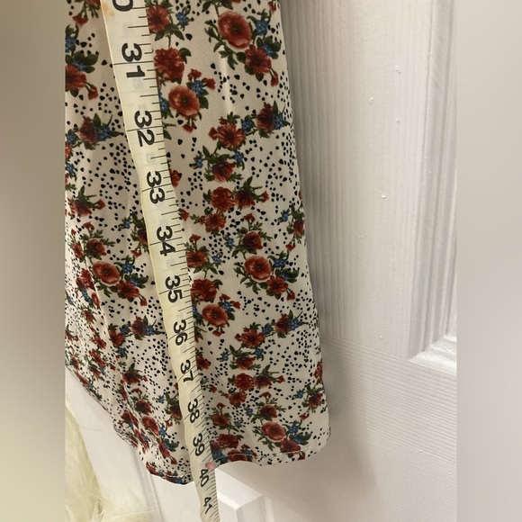 Jessica Robertson Women’s XXS Preppy Prairie Floral White Casual Shirt Dress - Picture 2 of 10